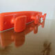 Orange plastic wall coat rack "syla" france 1970