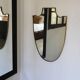 Brass mirror Italian crest Mid-Century, 1950-60