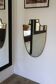 Brass mirror Italian crest Mid-Century, 1950-60