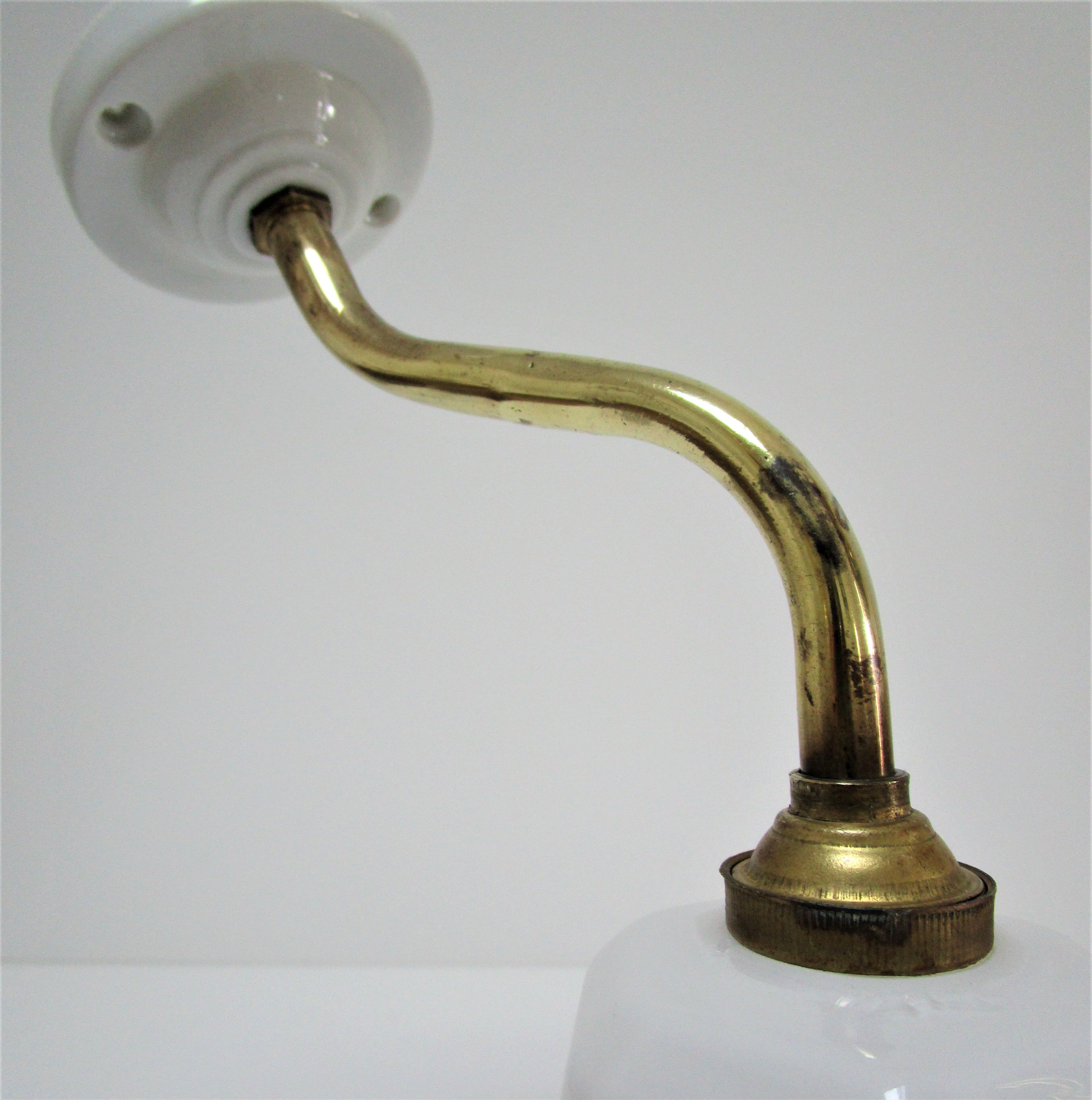Art Deco porcelain opaline brass 30s