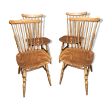 Set of 4 chairs vintage bistro Baumann tacoma 1960s