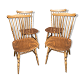 Set de 4 chaises bistrot vintage Baumann tacoma 1960s
