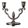 Vintage Pewter Double-Arm Candelabra – Art Nouveau Style Candle Holder