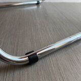 Vintage chrome folding chairs / orange leatherette Soudexvinyl