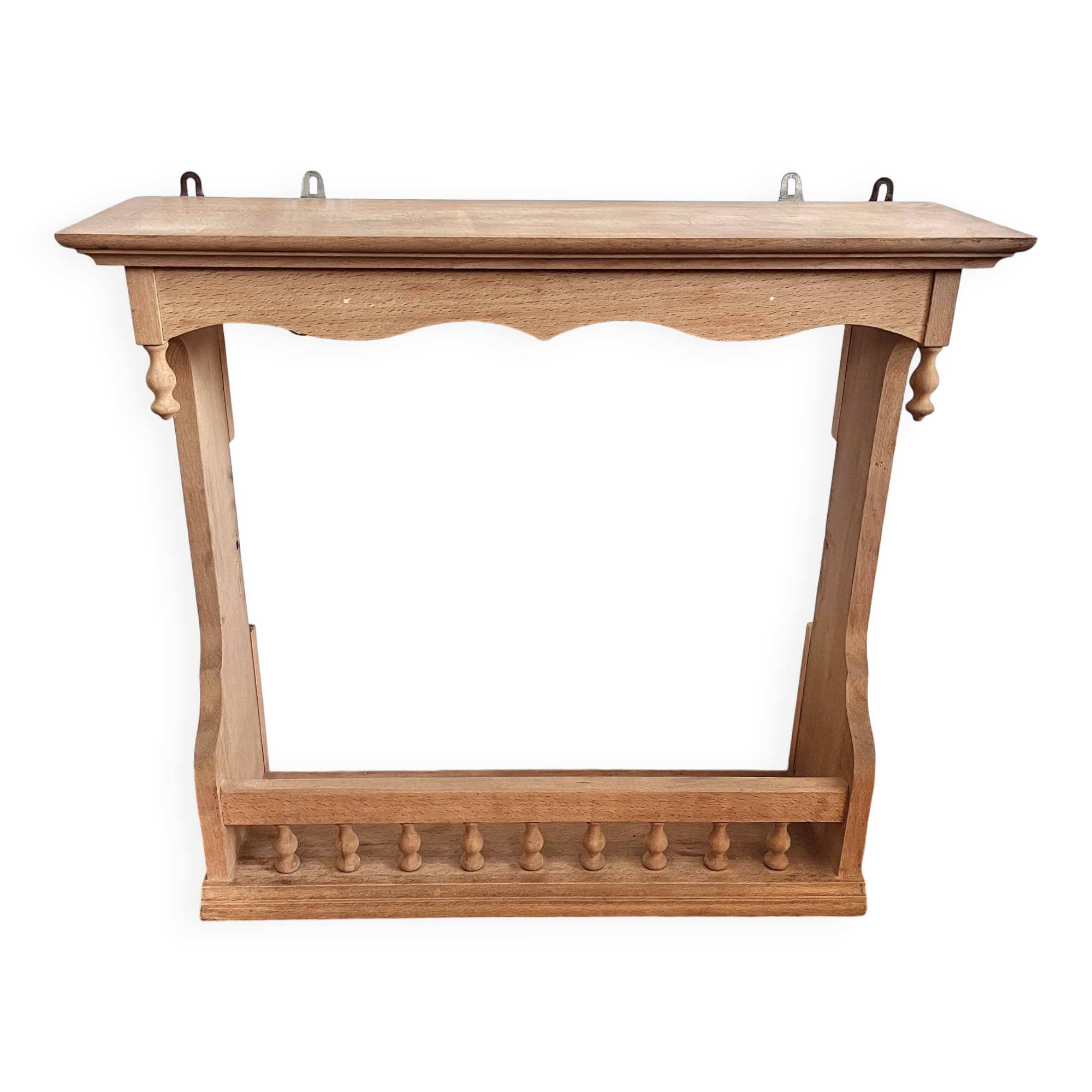 Wooden wall-mounted dresser shelf