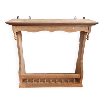 Wooden wall-mounted dresser shelf