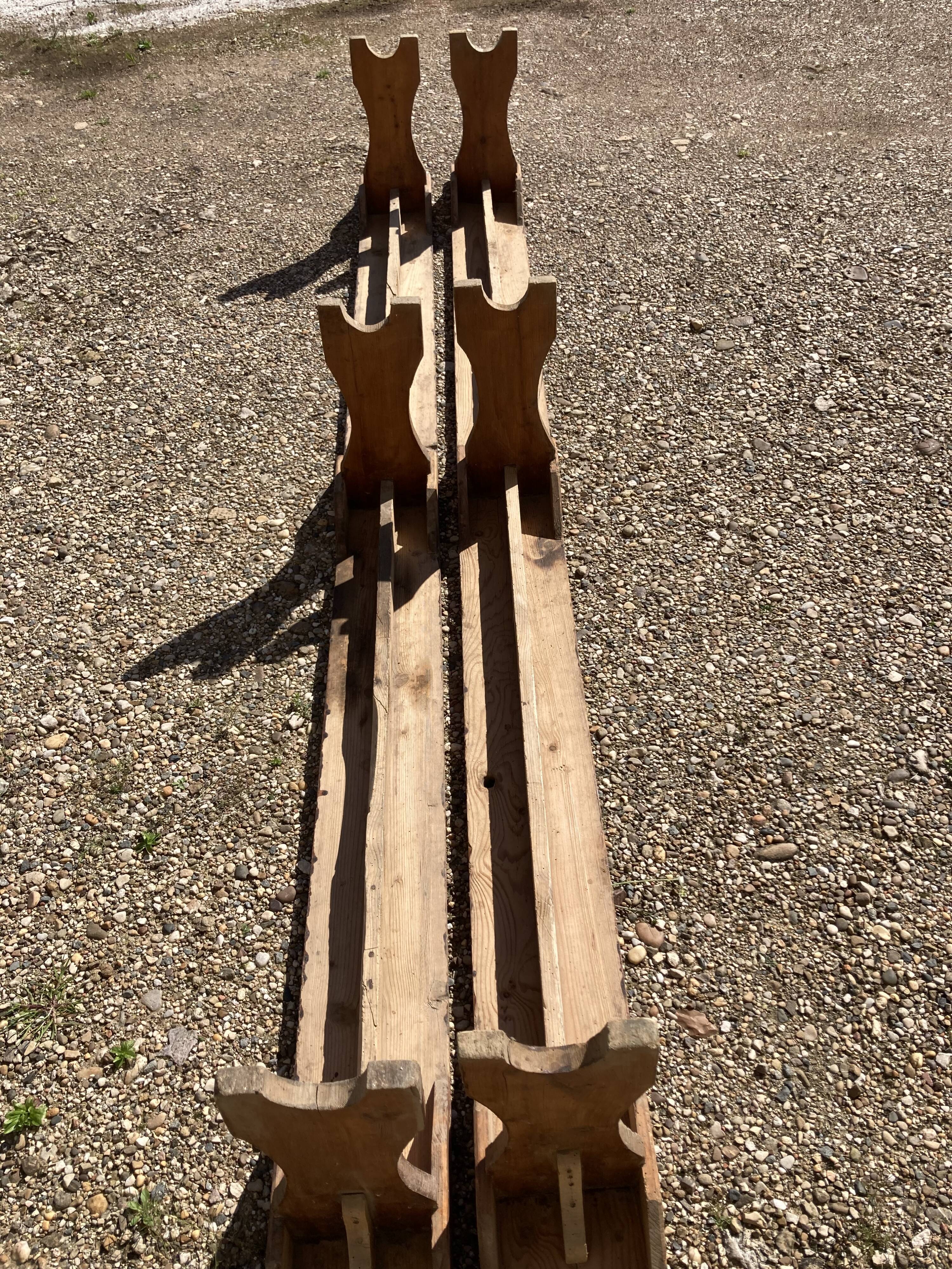 Pair of wooden benches