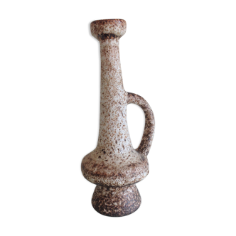 Beige soliflore vase ceramic Fat Lava / vintage 60s-70s