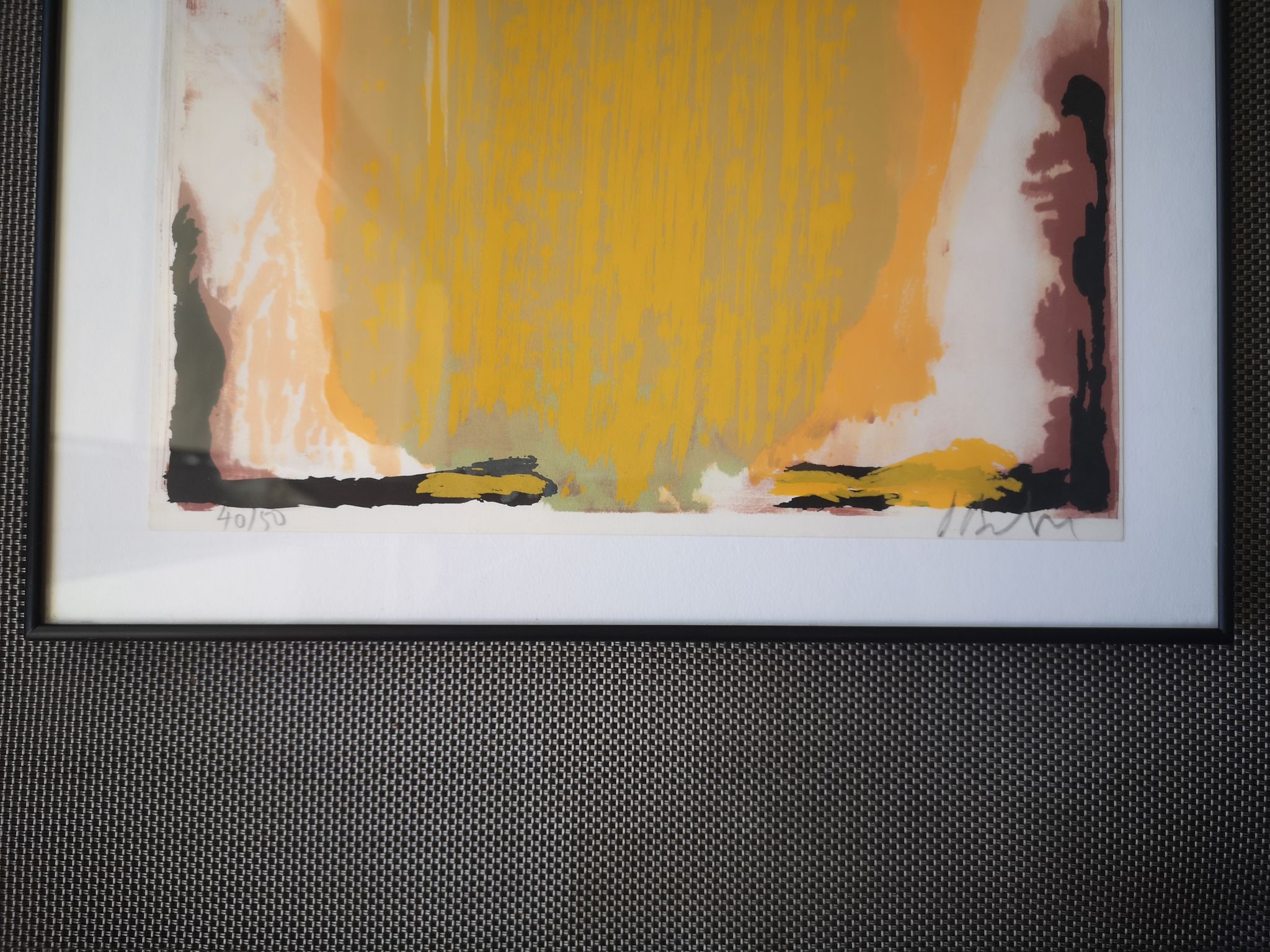 Painting signed modern art and numbered international institute of modern art of thomery