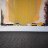 Painting signed modern art and numbered international institute of modern art of thomery