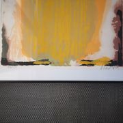 Painting signed modern art and numbered international institute of modern art of thomery