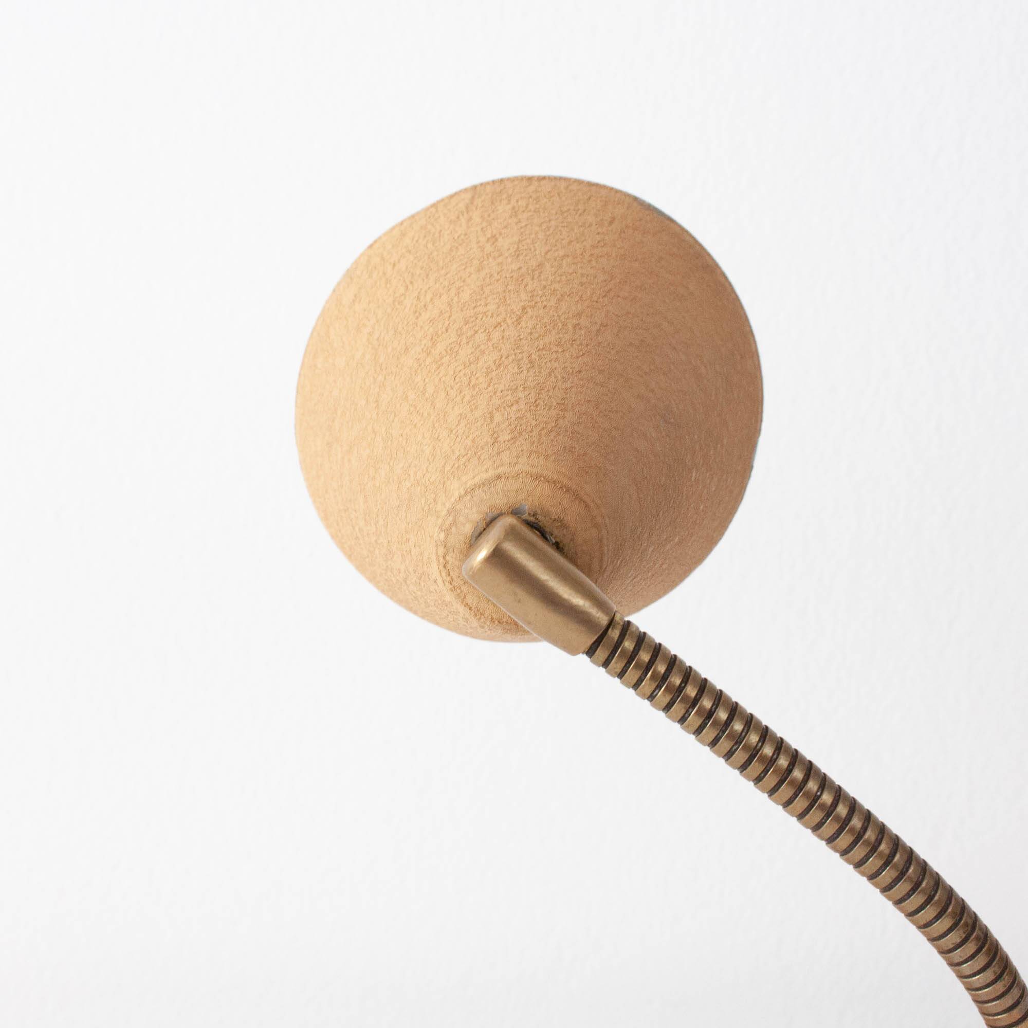 Vintage beige table lamp with gooseneck, Germany 1950s
