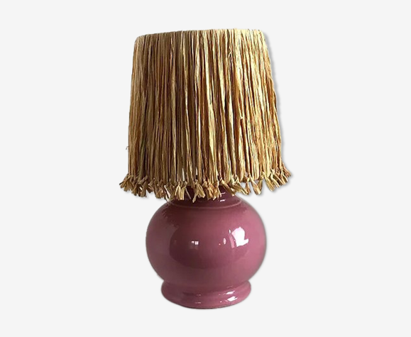 Lampe vintage vieux rose