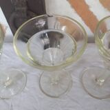 Verres bistrot absinthe anciens