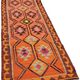 Turkish Handwoven Vintage Herki Kilim 95 cm x 326 cm