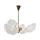 Beautiful chandelier, leaf type, Železny Brod Sklo ZBS, Czechoslovakia, 1970s.