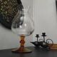 Vintage 70s glass stemmed vase