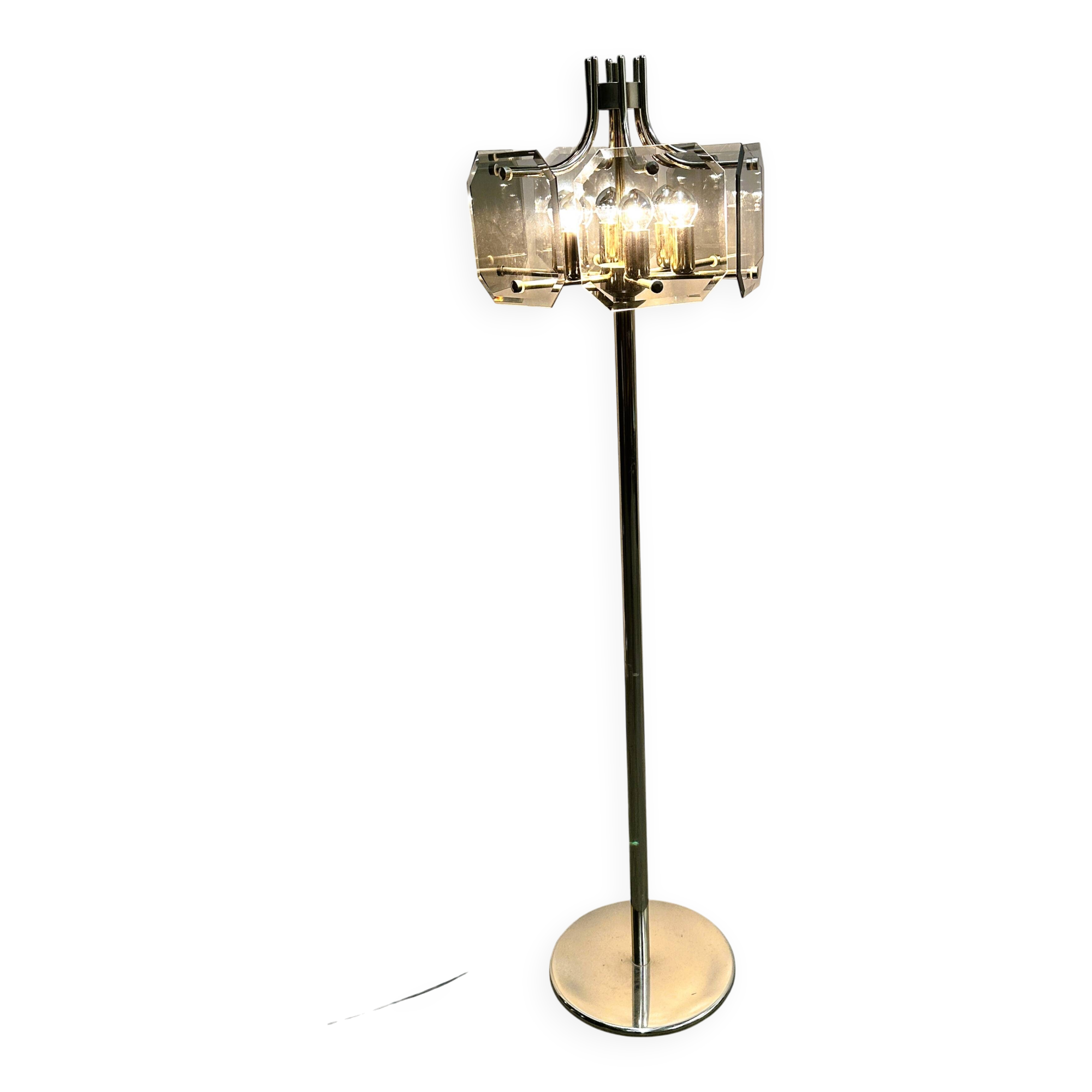 Vintage Luigi Colani Chrome Floor Lamp from the 70s.