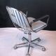 1980s Vintage Molteni and Consonni Metal & Leather Chairs - a Pair
