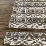 Set of antique glass knife holders