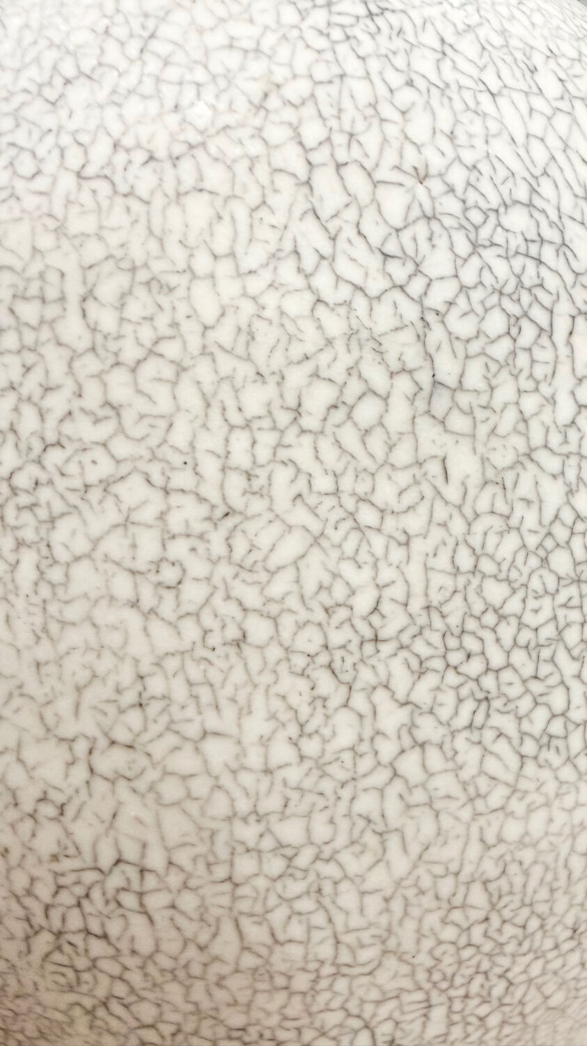 Cracked ceramic vase