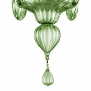 Contemporary Venetian Green Murano Glass Chandelier 8 Arms