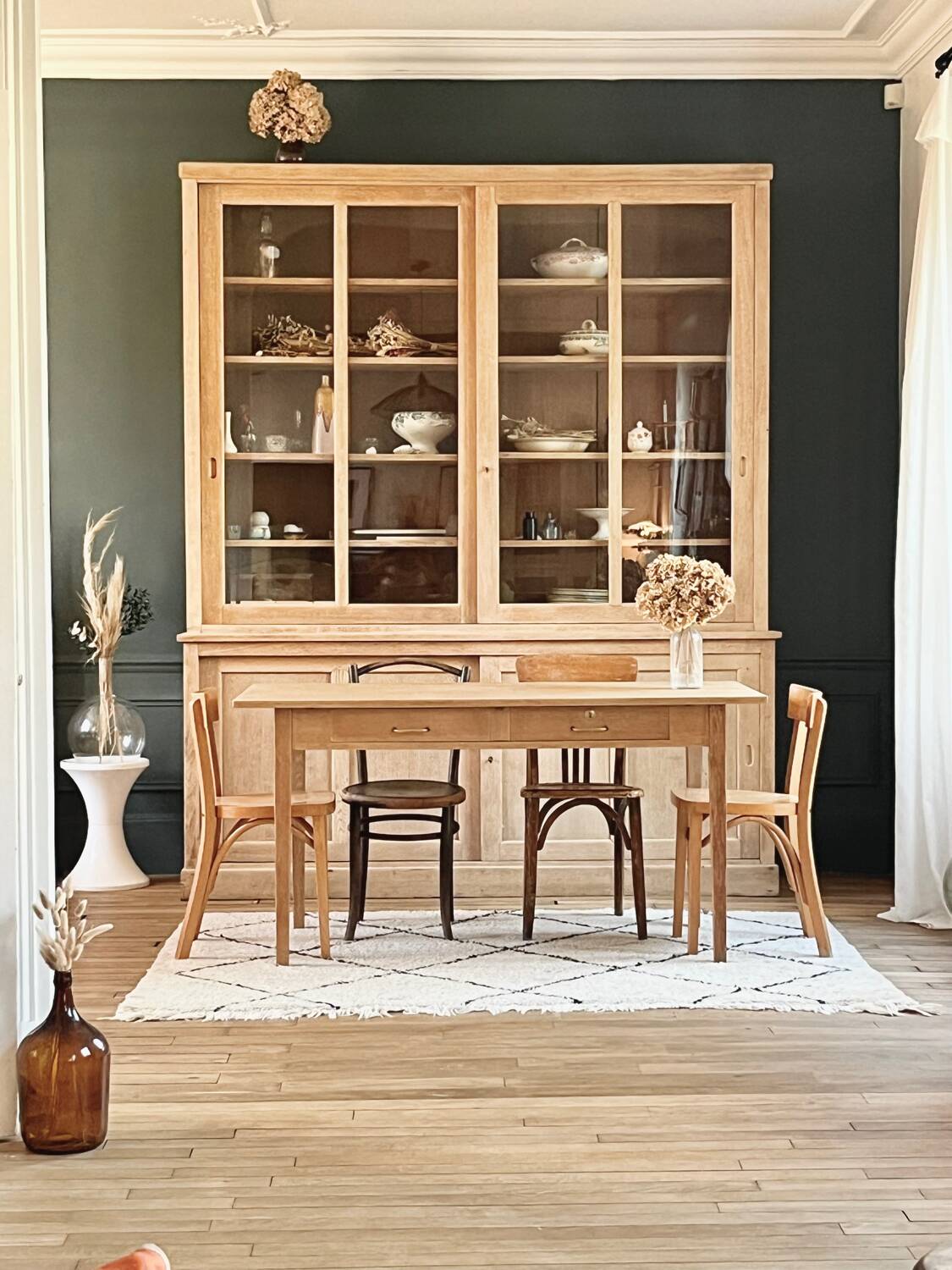 Table vintage année 50 en chêne