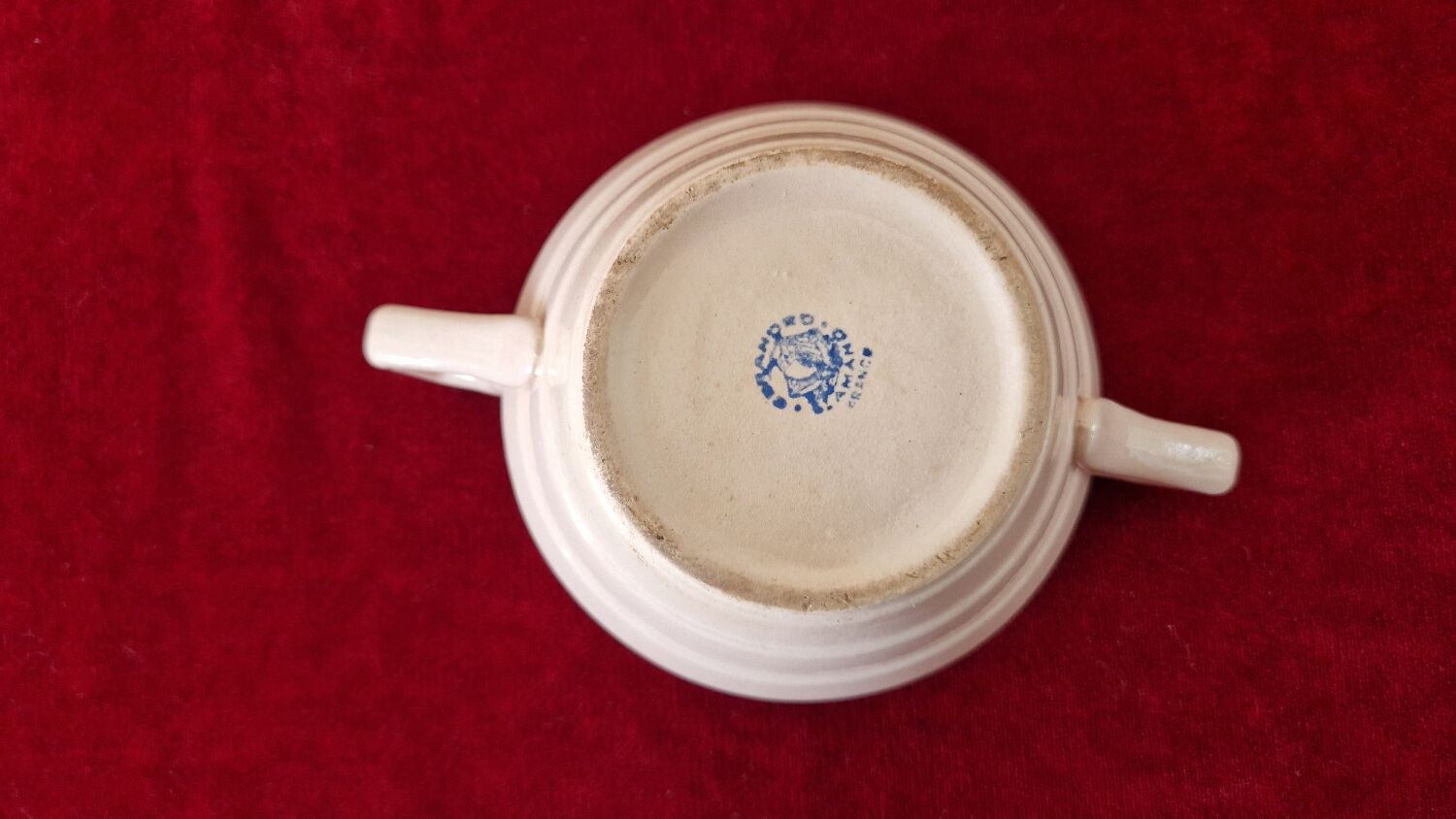 Pink ceramic coffee service by St Amand Ceranord