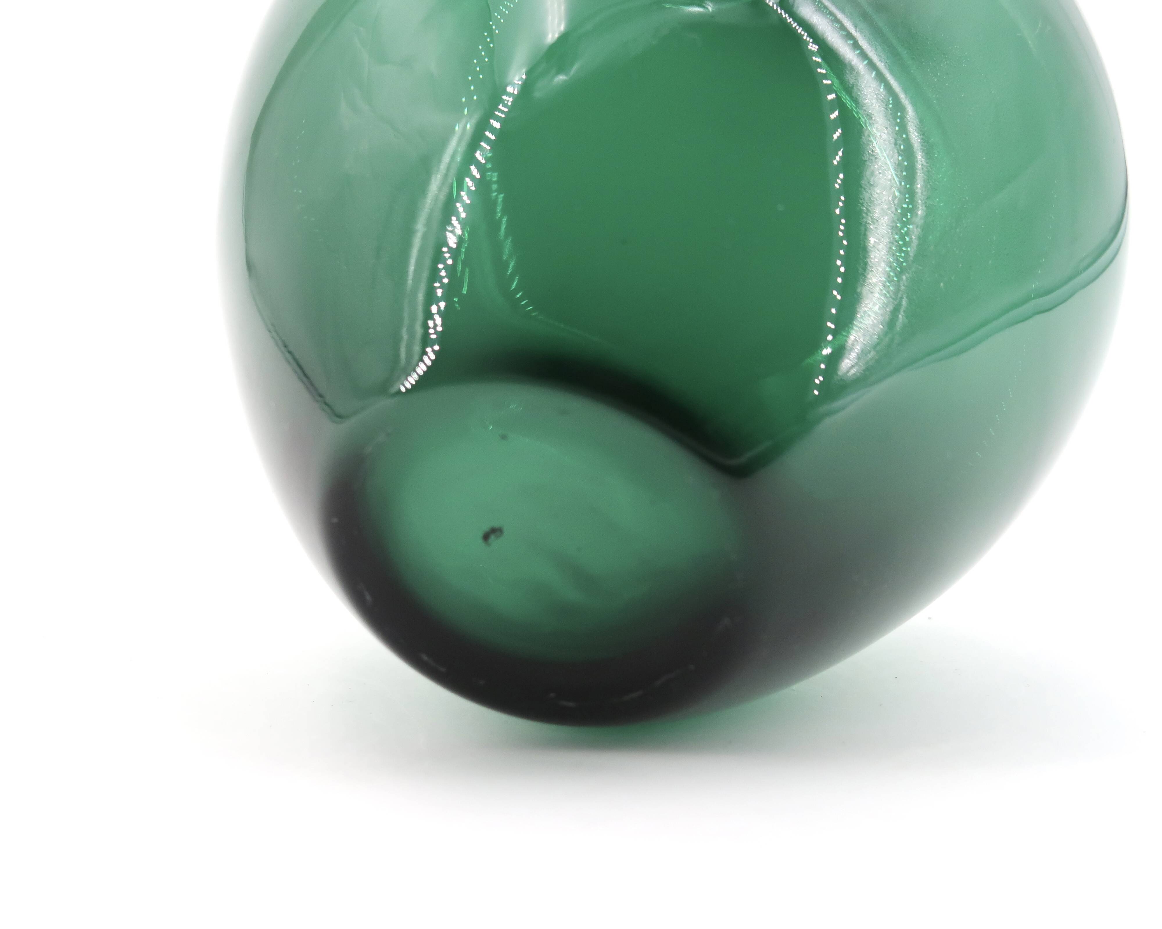 Green glass vase, 1970s