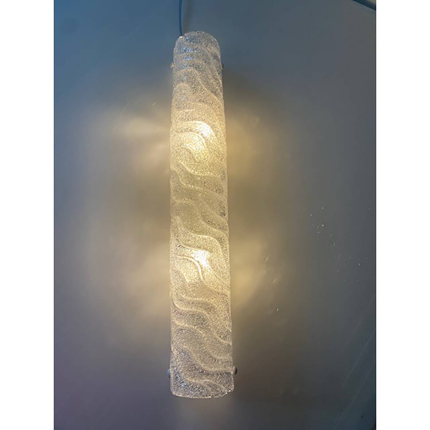 Clear “graniglia” Murano Glass Wall Sconce