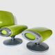 “Gluon” armchair and ottoman by Marc Newson, Moroso, 1993
