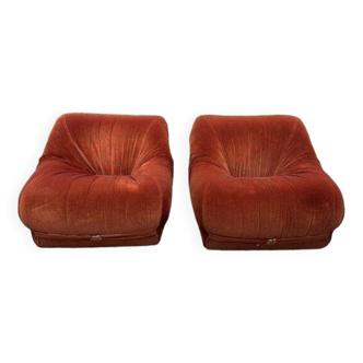 Paire de fauteuils vintage 70’s
