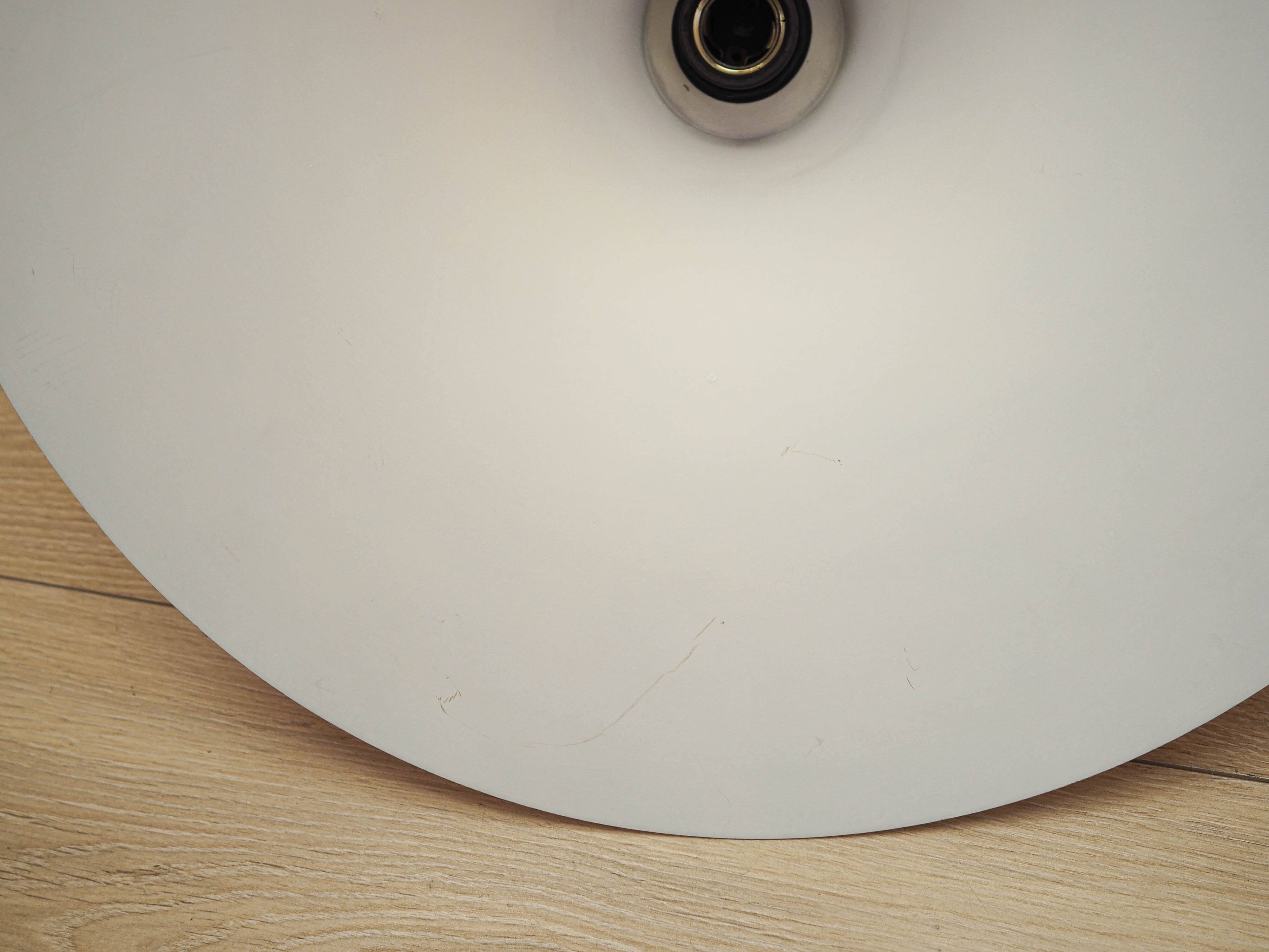 Danish pendant lamp 1960s with orange metal shade