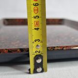 Two serving trays in vintage Japanese lacquer, "Kara-nuri"