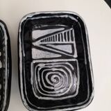 2 geometric dishes Vallauris Cerenne