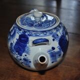 Old Chinese white and blue porcelain teapot