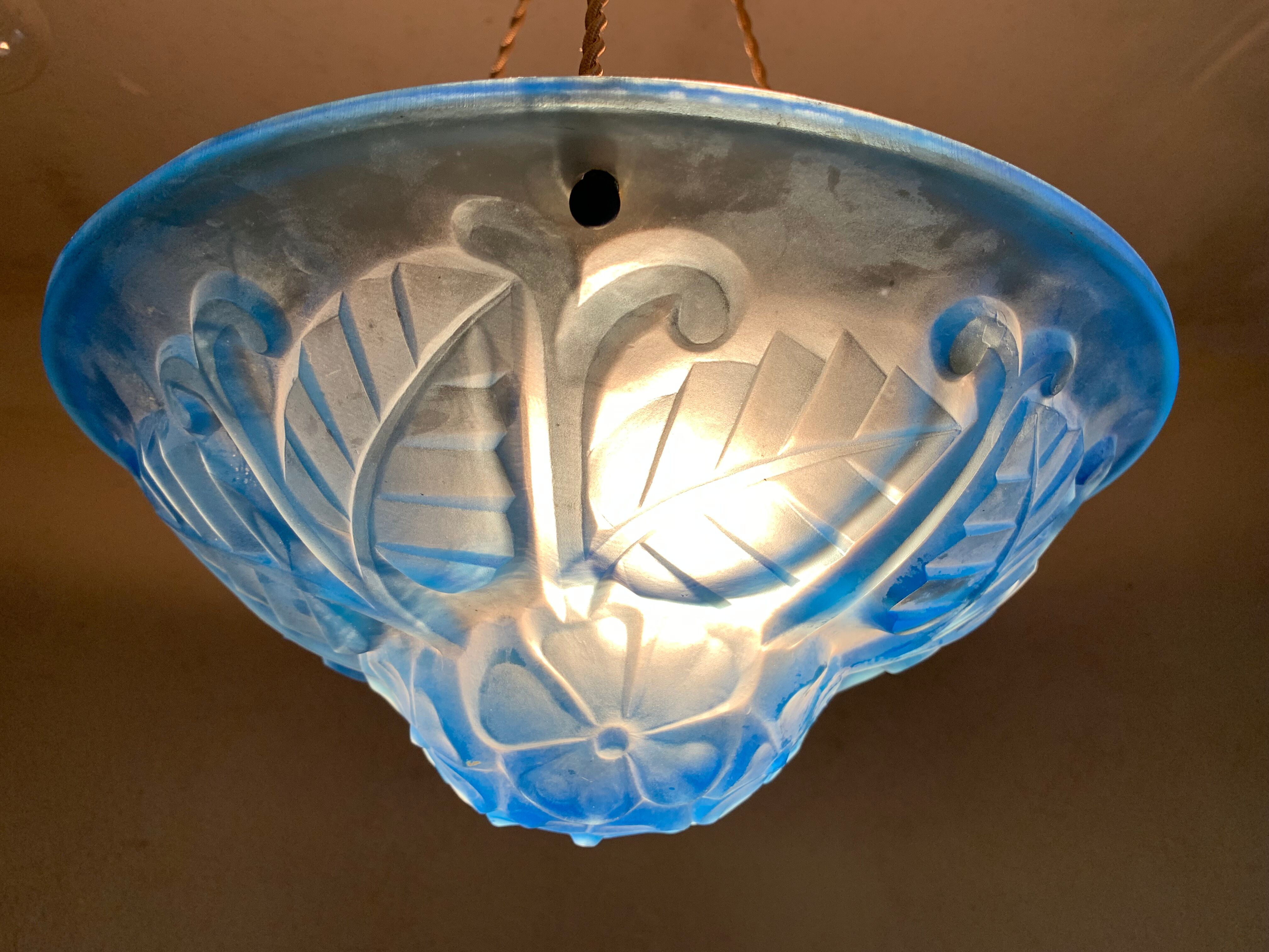 Degué Art Deco hanging lamp