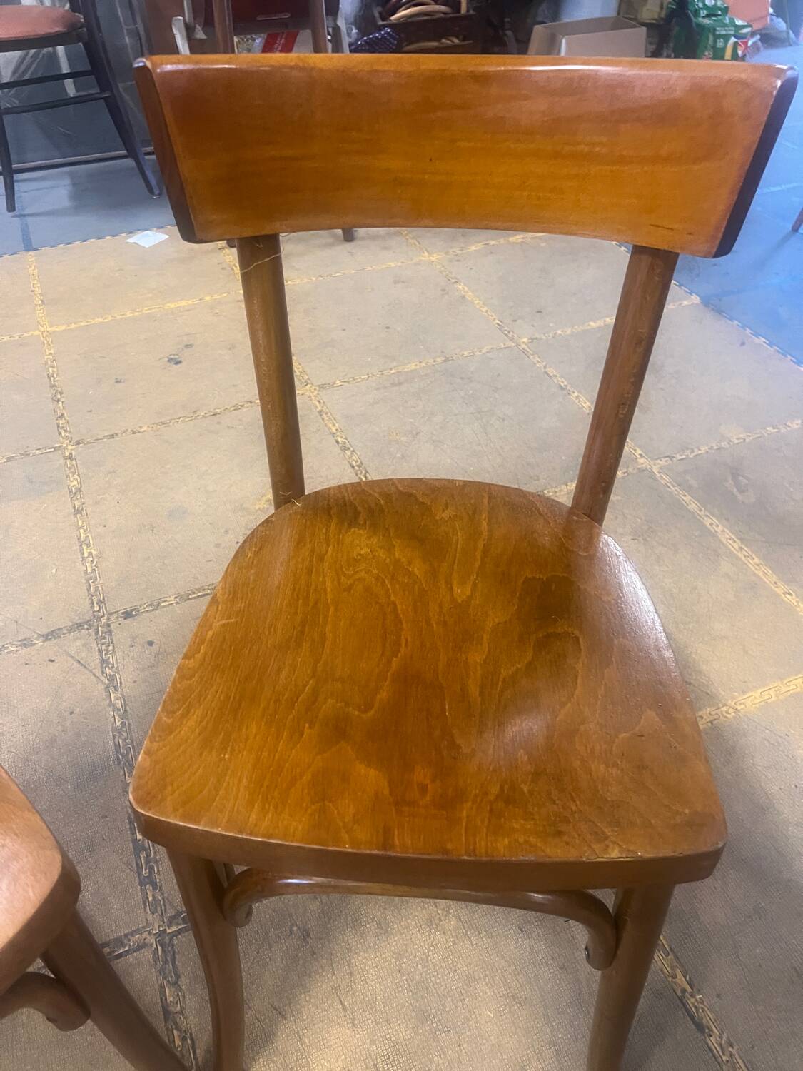 Pair of old bistro chairs