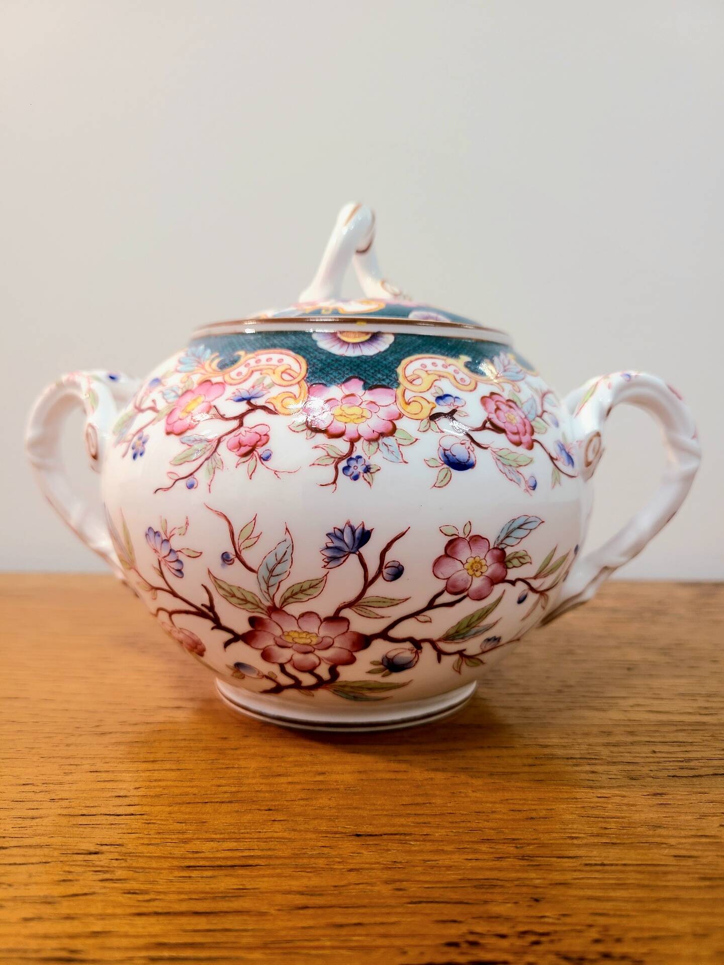 Sarreguemines porcelaine - sucrier modèle minton