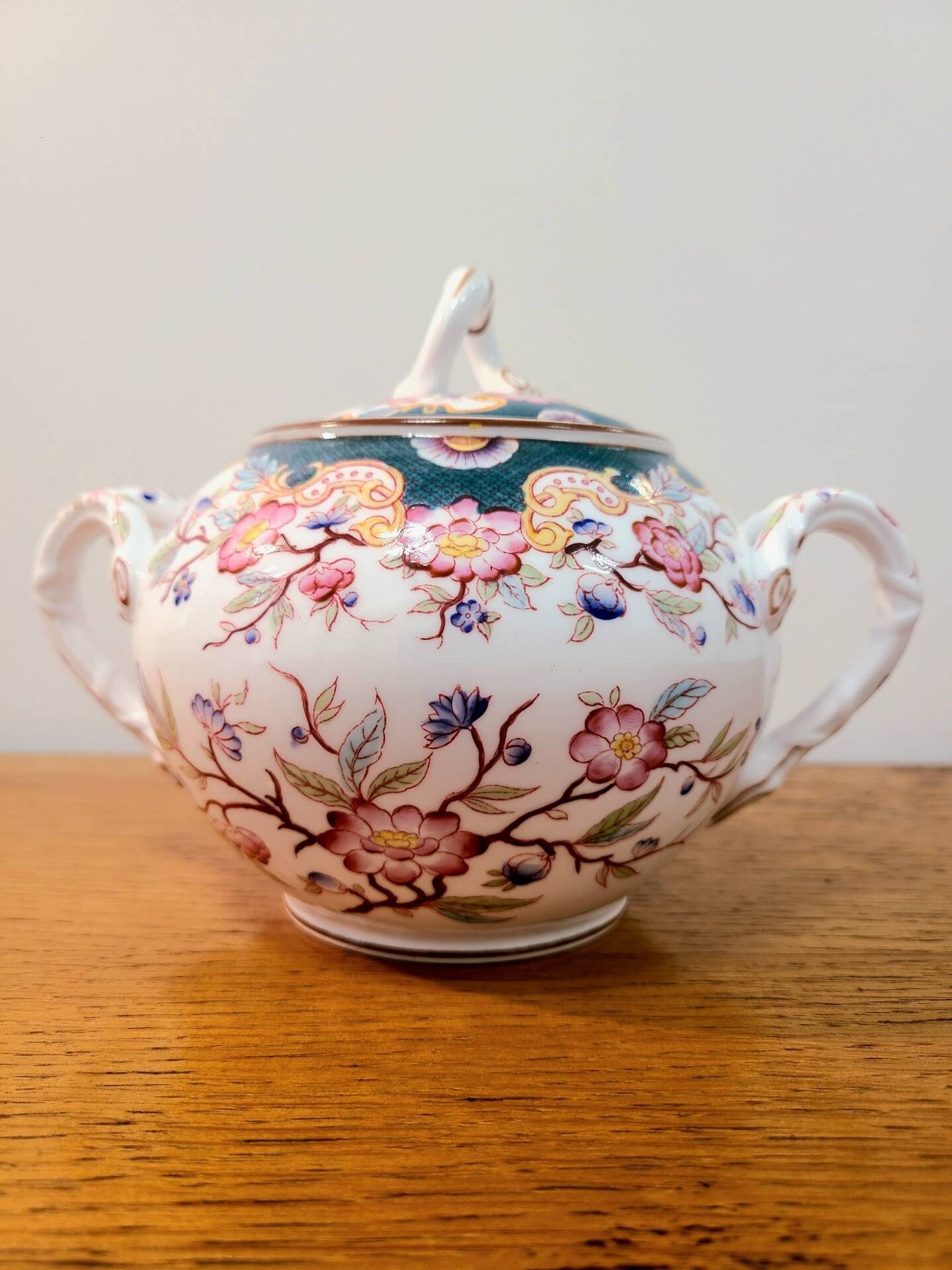 Sarreguemines porcelain - sugar bowl model minton