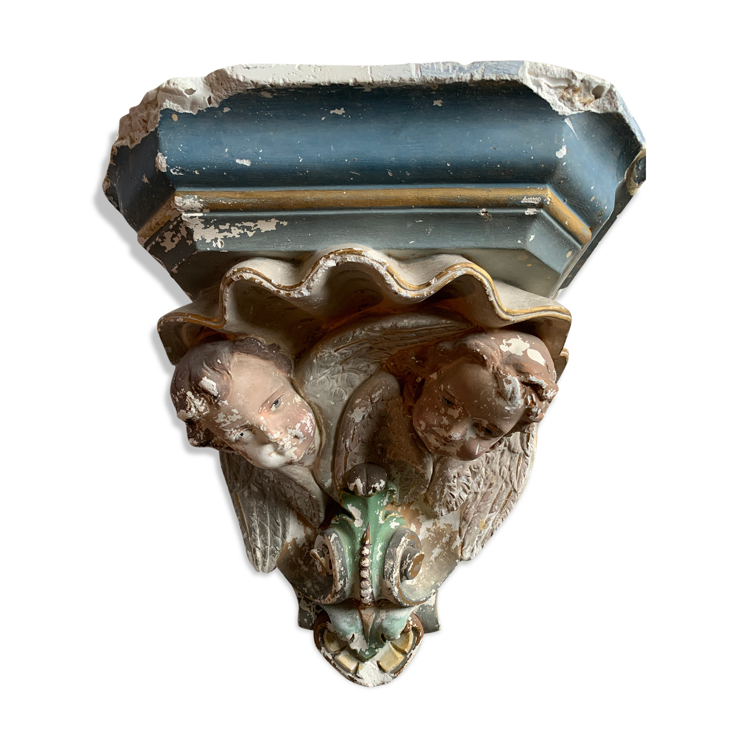 Polychrome plaster console