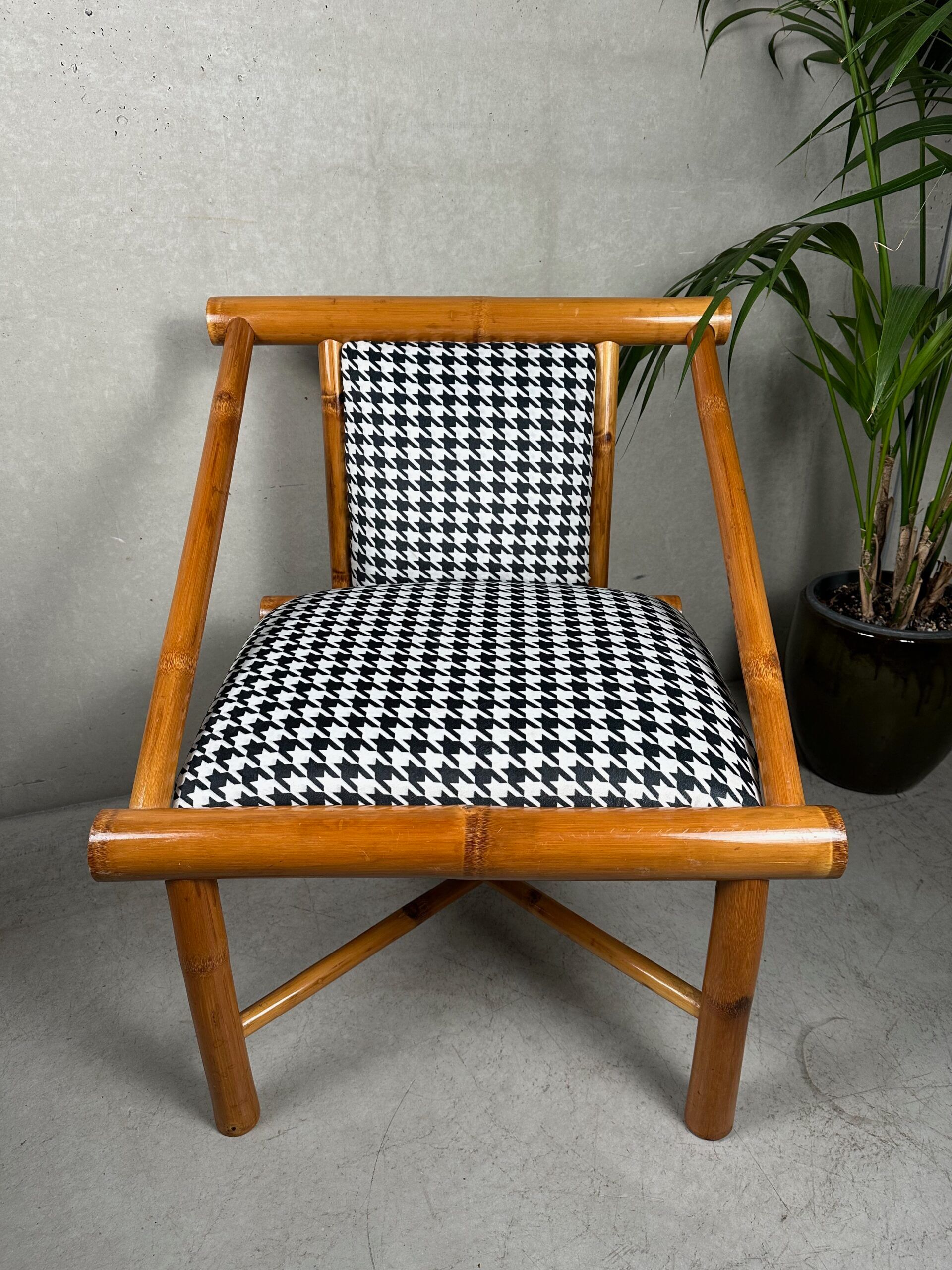 Fauteuil en bambou 'Pied De Poule'