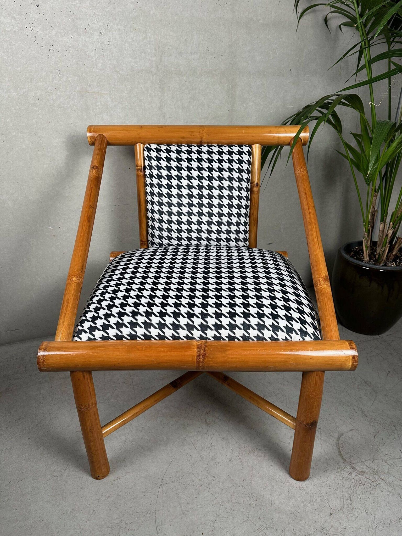Fauteuil en bambou 'Pied De Poule'