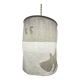 Suspension drap ancien en lin monogramme et oiseau de Georges Braque
