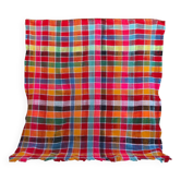 Couverture Haïk Berbère à carreaux multicolore