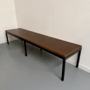 Large coffee table / modernist side table in wood and metal an60
