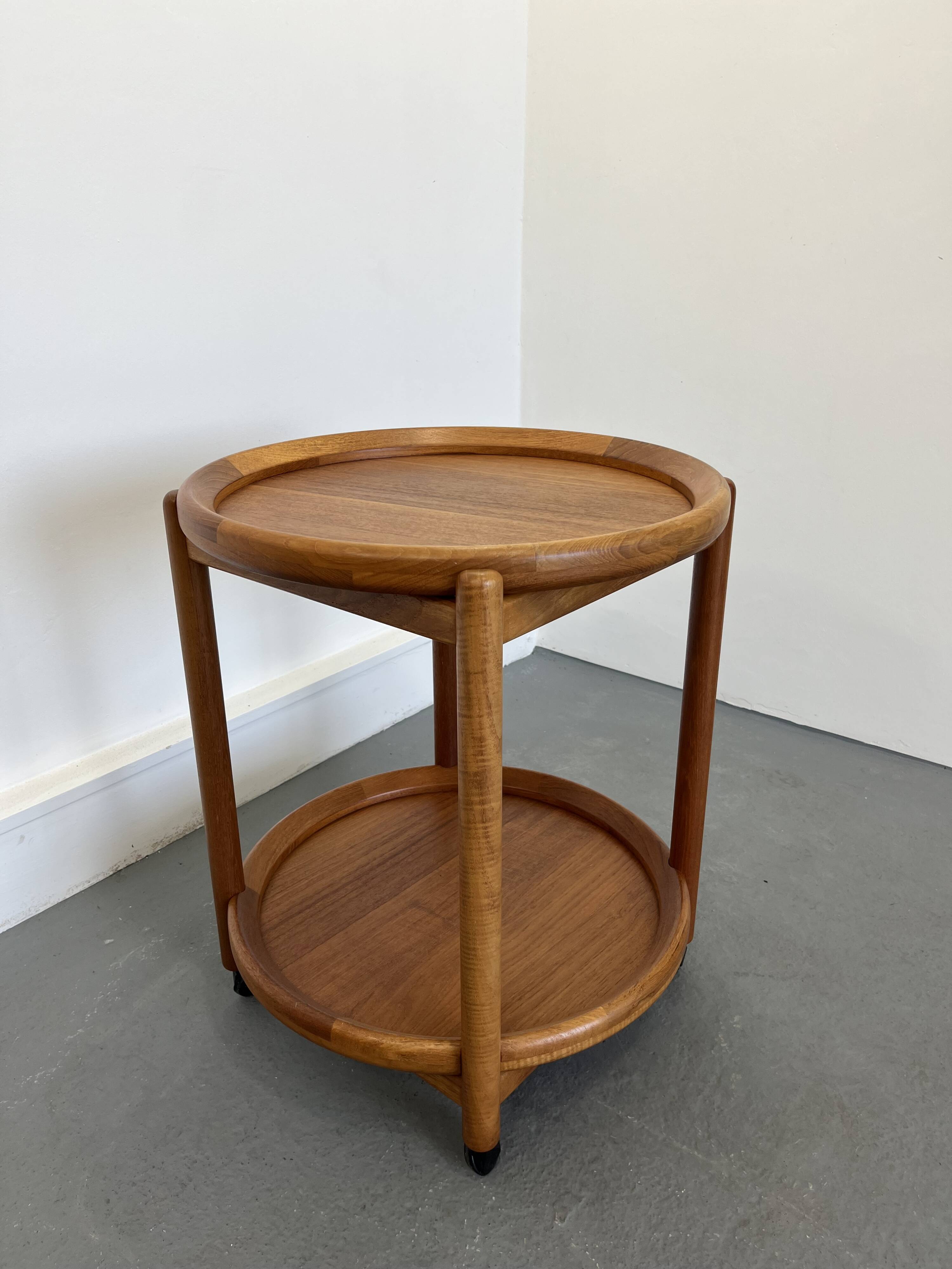 Serving trolley in teak with removable trays from Sika Møbler, 1960s