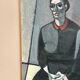 Large Original Swedish Oil on Canvas – "Portrait of Mme S" by Axel Ekelund – Signed – Vintage and Framed – 89 × 67 cm (35" × 26.4")