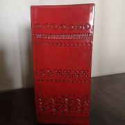 Red glazed ceramic vase - Aldo Londi for Bitossi - 1960s