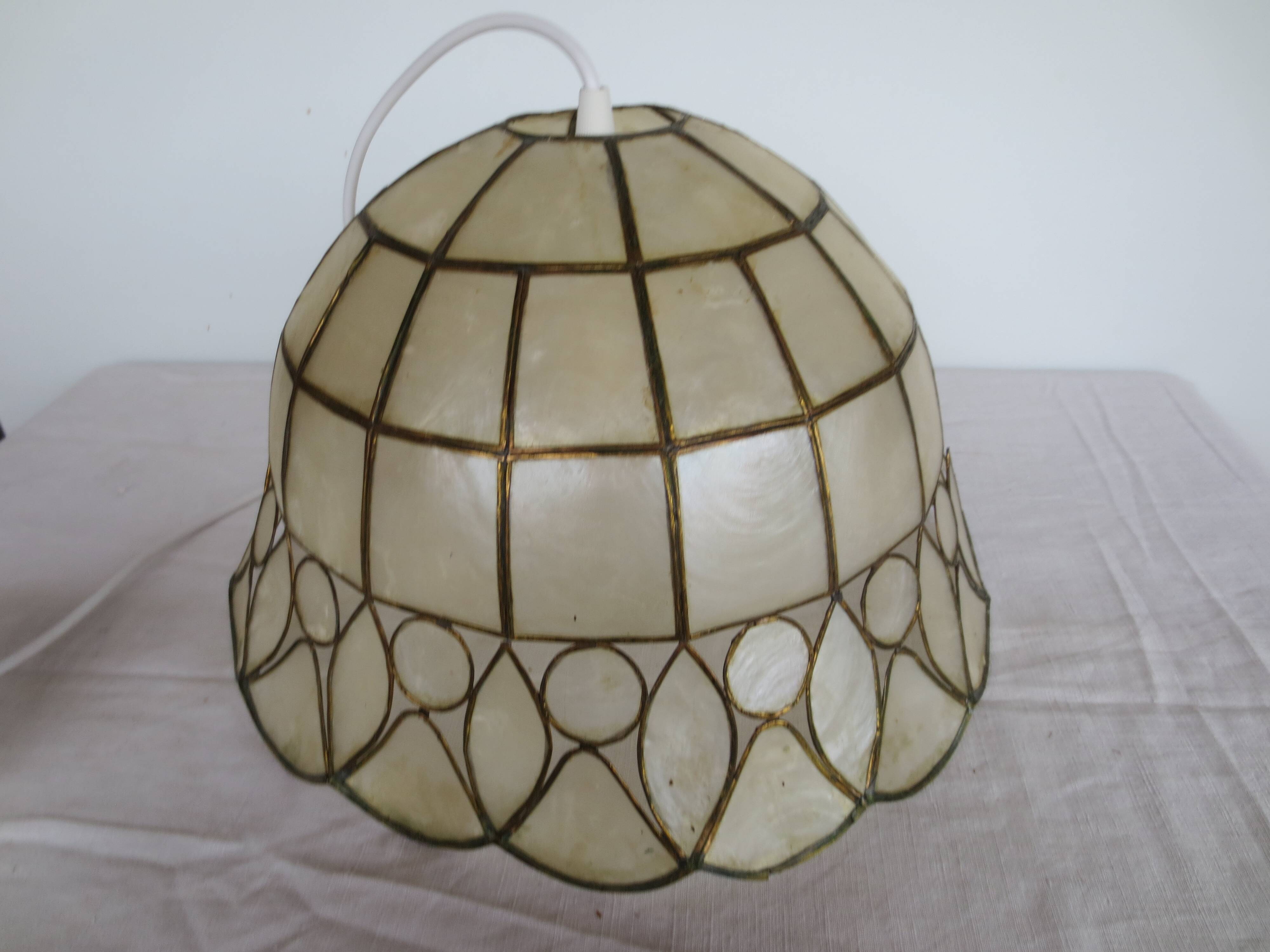 suspension lampshade pearlescent patterns
